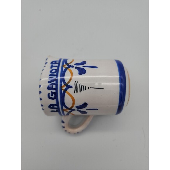 La Gaviota Restaurante Pottery Creamer Mini Pitcher Hand Painted Restaurant Ware - Picture 7 of 12
